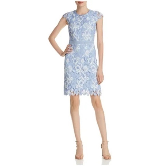 Karl Lagerfeld Light Blue Lace Dress - Picture 2 of 10